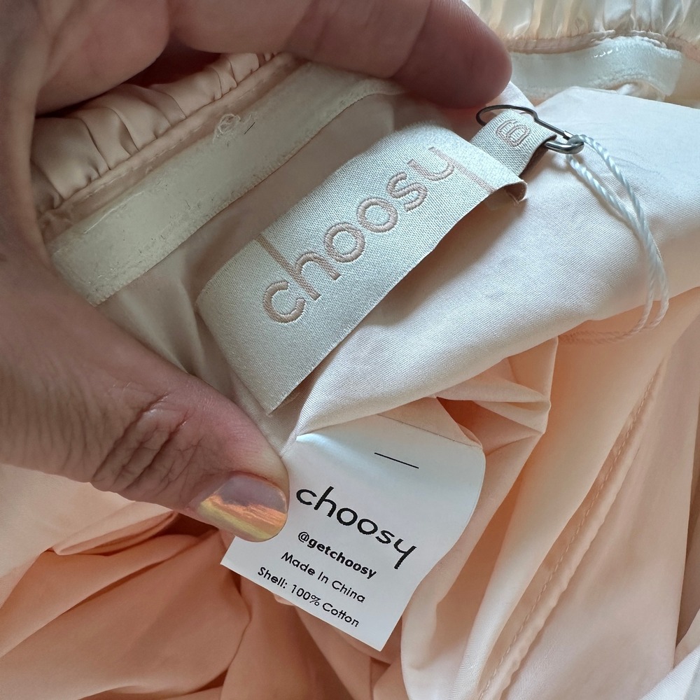 Choosy Ruched Off The Shoulder Bodycon Mini Dress Ruffle Sweetheart Peach 6 S - Picture 11 of 11